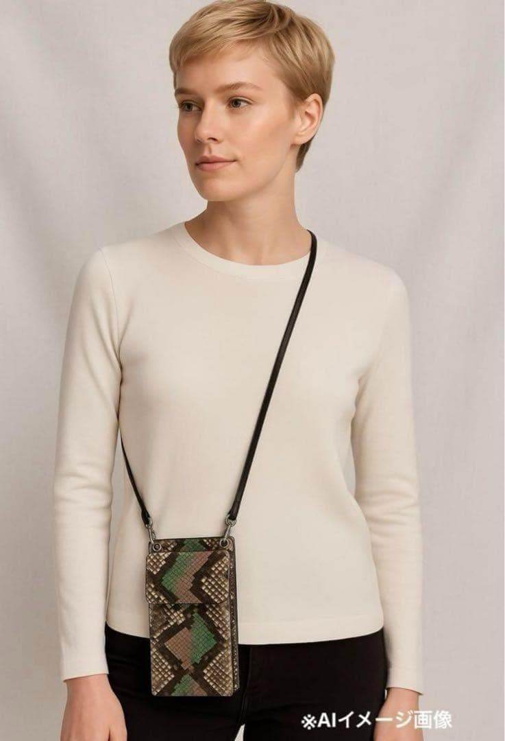 【希少】JIMMY CHOO パイソンレザー スマホショルダー 正規品 極美品