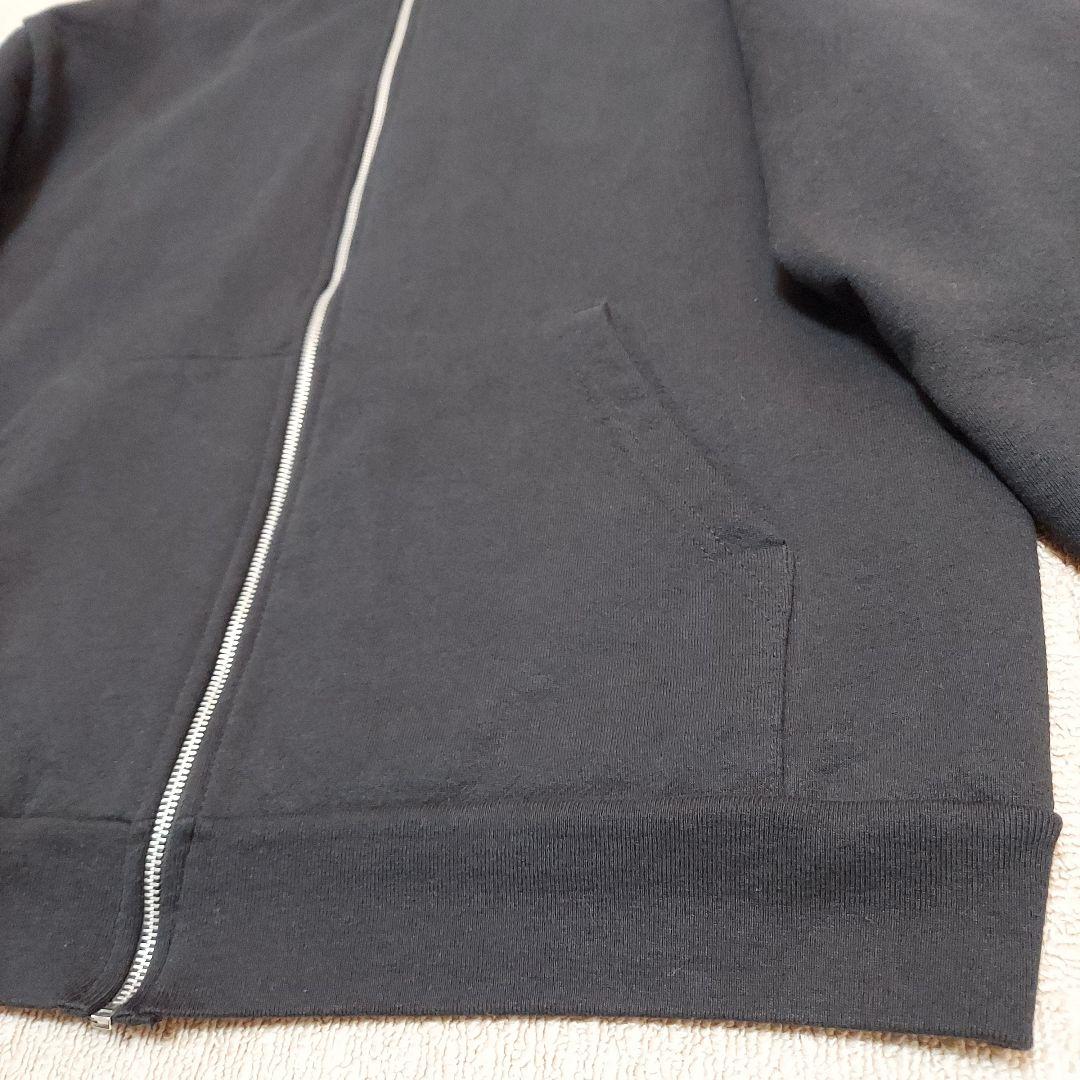 ロサンゼルスアパレル　14オンス　ブラック　裏起毛 ジップパーカー　サイズ L