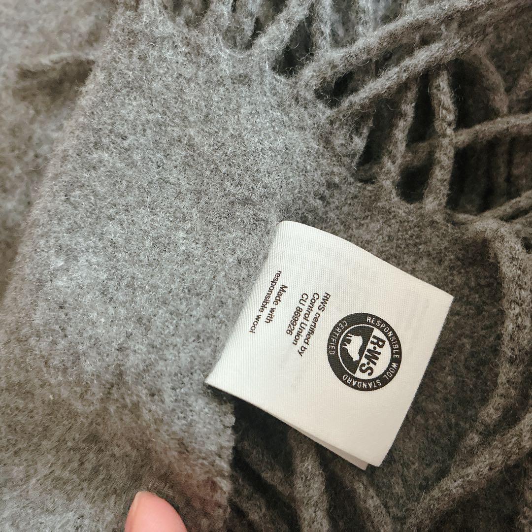 Acne Studios グレー フリンジマフラー ストール 200x45cm - メルカリ