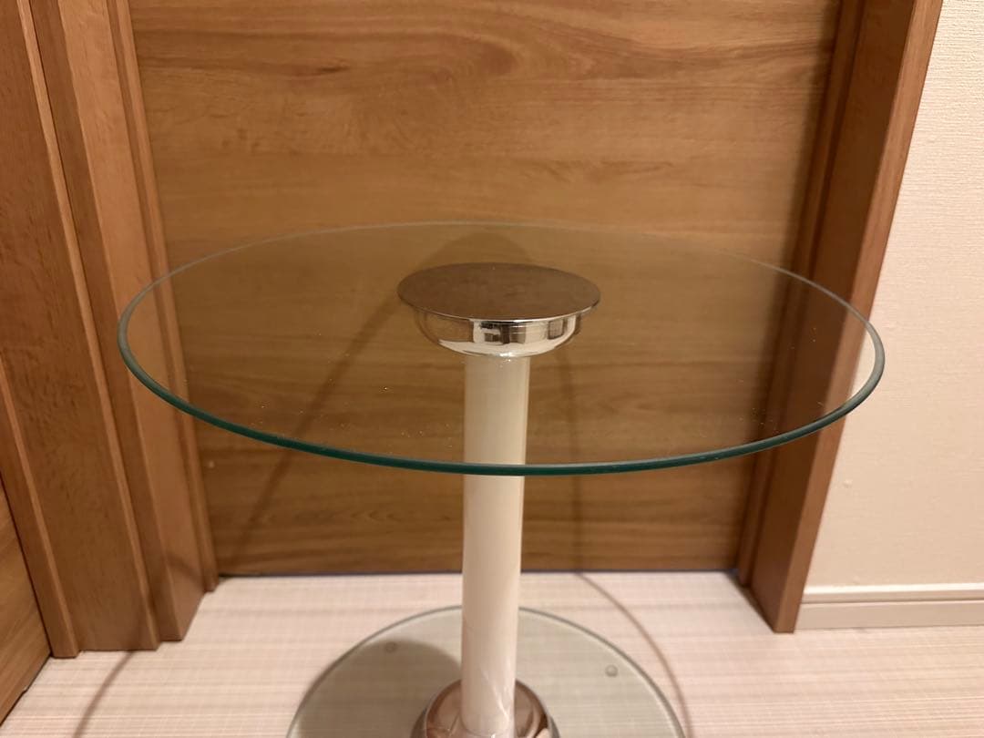 ガラステーブル インテリア スペースエイジ led 店舗什器 ミッド