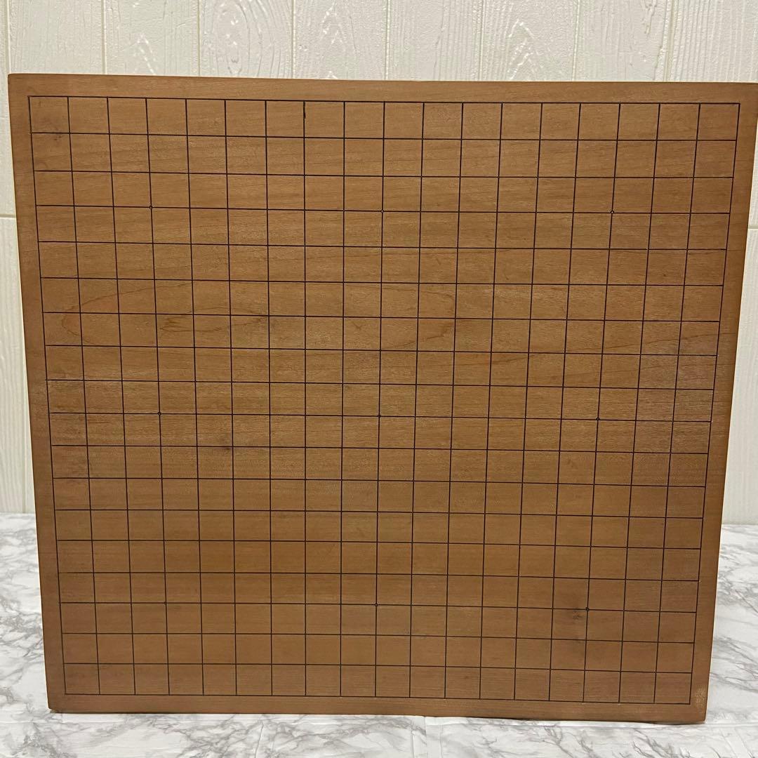 【希少美品】日向特製蛤碁石 雪印 本那智黒34号 足付碁盤 囲碁盤セット