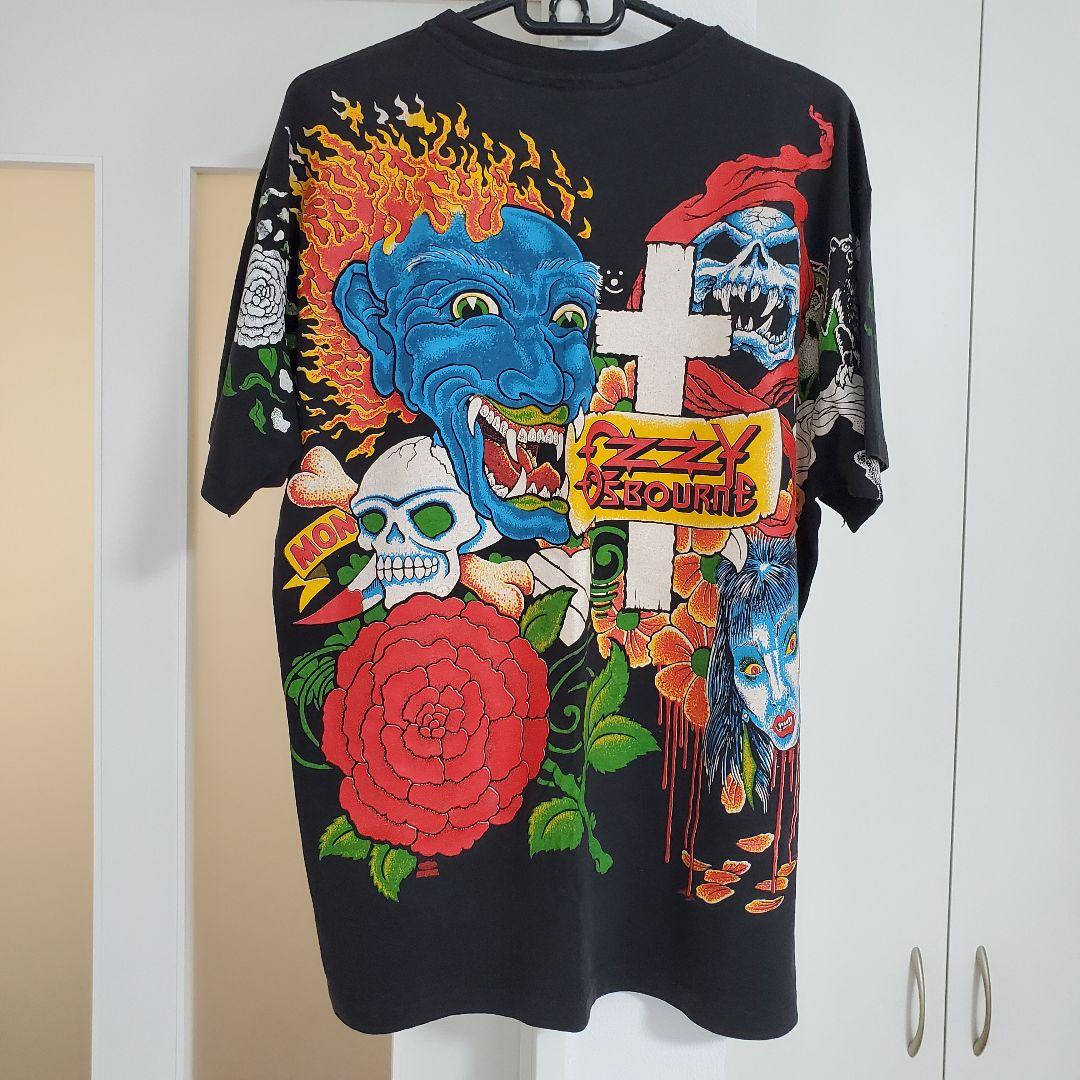 90s OZZY OSBOURNE 総柄 Tシャツ TRAVIS SCOTT