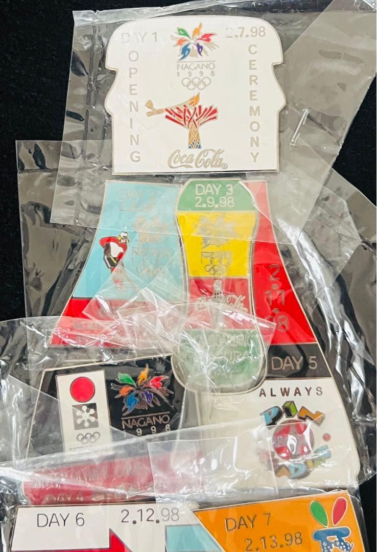 1998 長野オリンピック　ピンバッジ　コカコーラデイピン　正規品フルセット