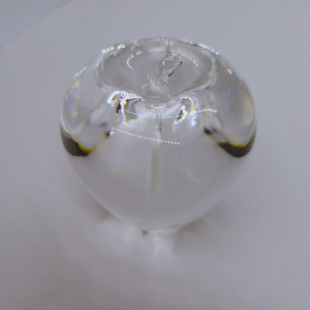 美品】スチューベン リンゴ ガラス オブジェ キムタク クリスタル