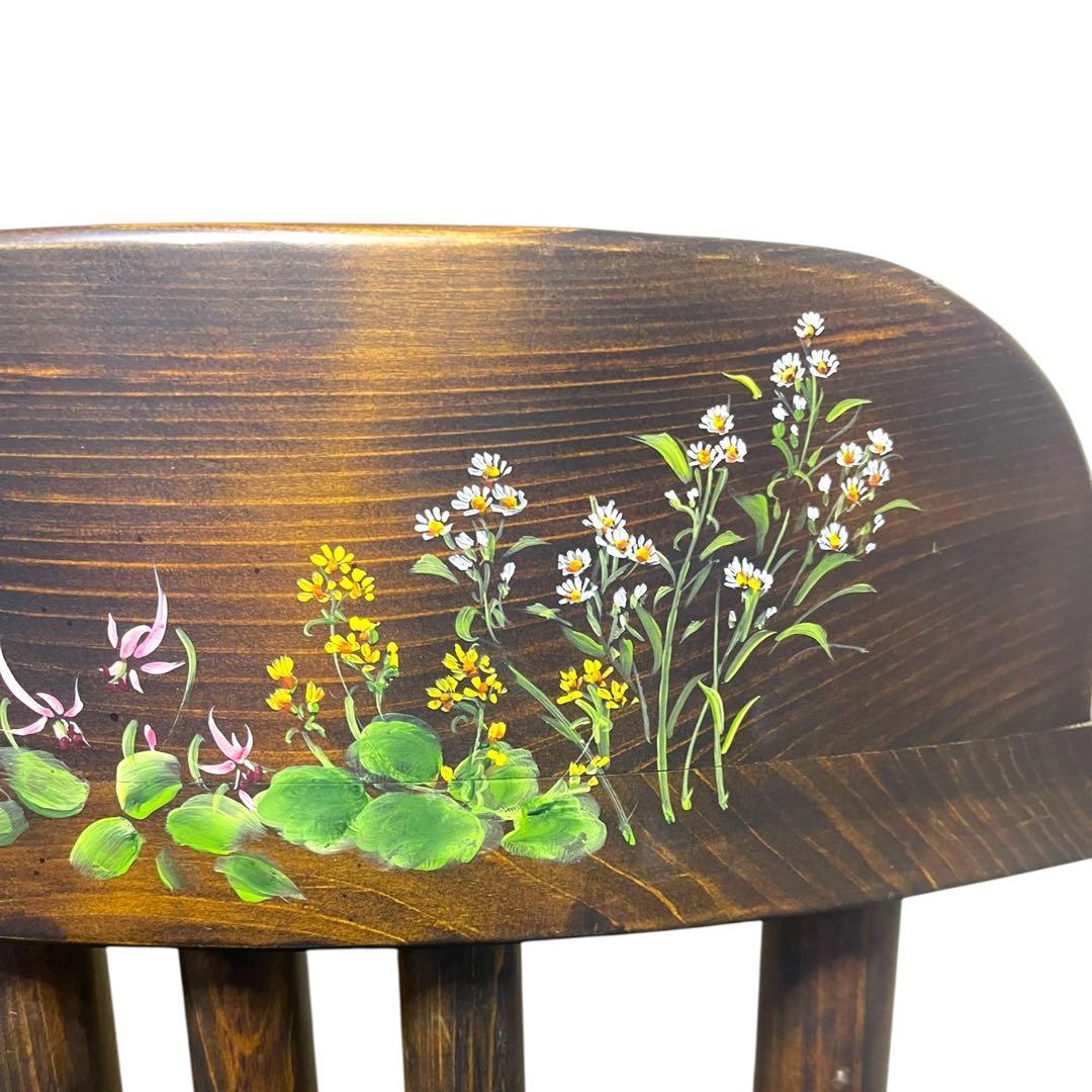 Creema りんりんばち　背付き　高級　手作り　回転　椅子　チェア　木製