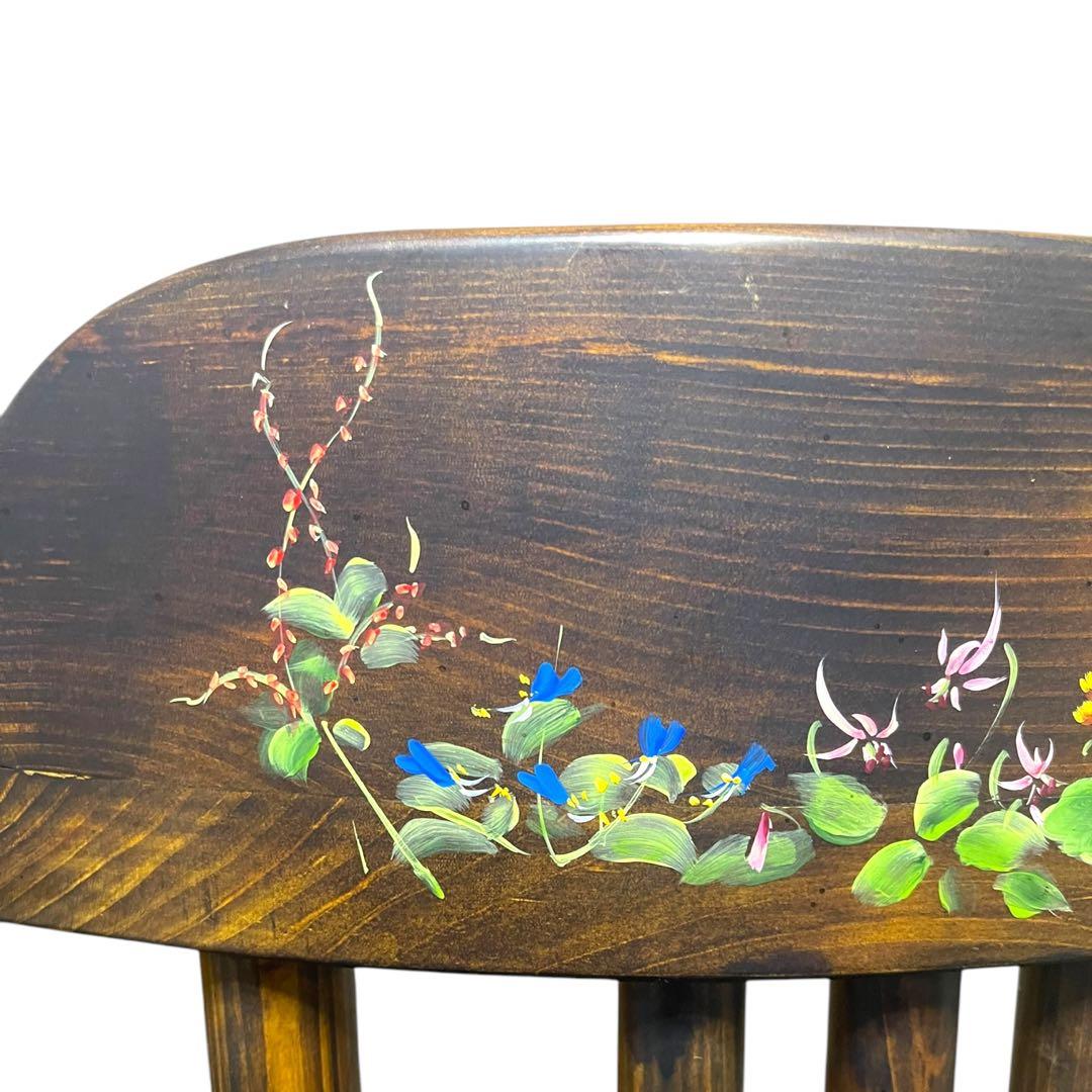 Creema りんりんばち　背付き　高級　手作り　回転　椅子　チェア　木製