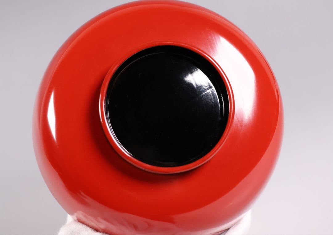 CM361】輪島塗 宝尽くし金蒔絵 朱塗椀 三客 小槌 軍配 霊芝 木製漆器