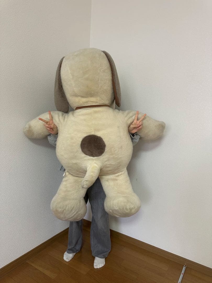 スヌーピー　ぬいぐるみ 特大　カフェオレ色　かわいい