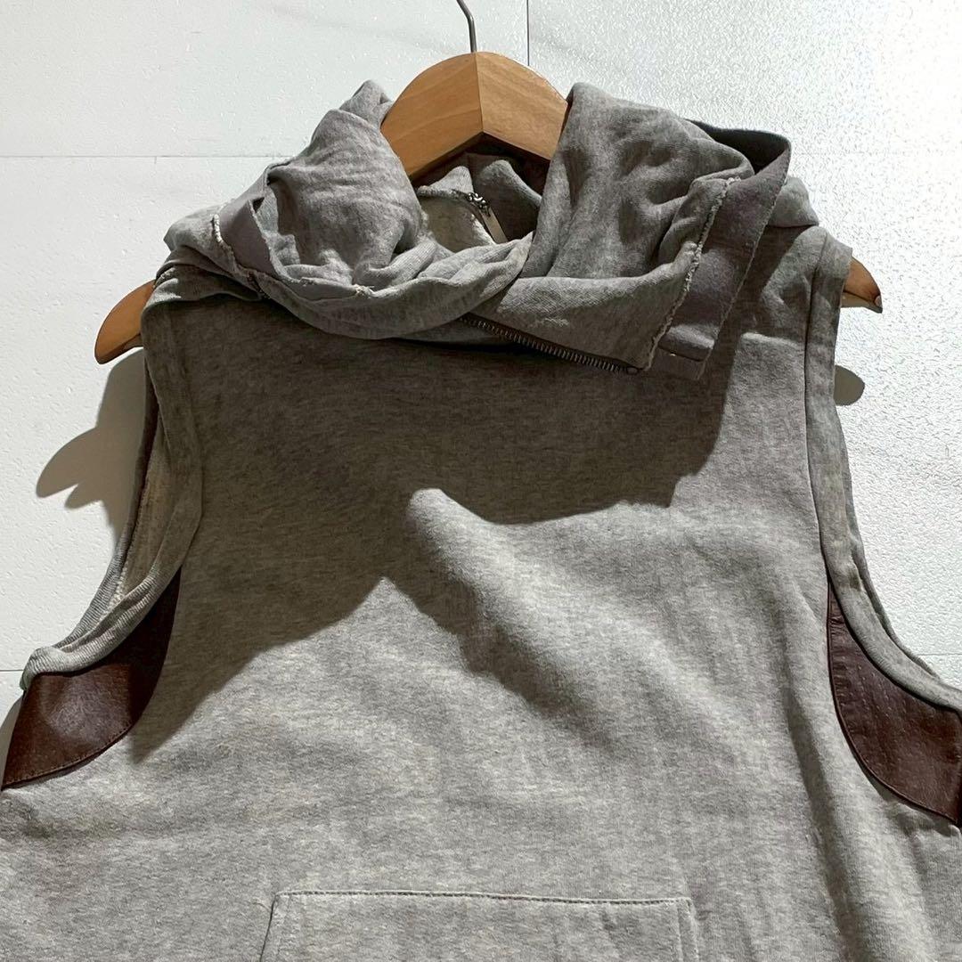 美品✨ DIOR HOMME ノースリーブ パーカー フード付き グレー