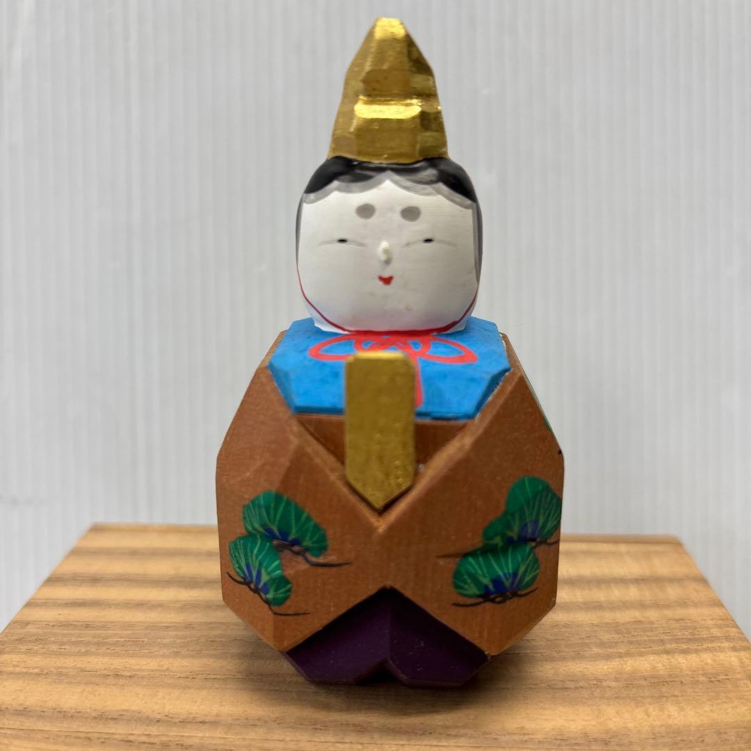川口神泉 一刀彫 ダルマ雛 奈良一刀彫雛人形