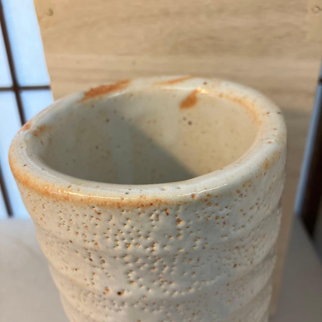 骨董 華道道具 花入 志野焼 筒花入 N737SH