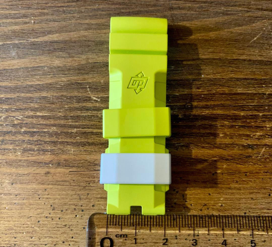 純正パネライ　ネオンイエロー　アコーディオンラバーベルト22mm