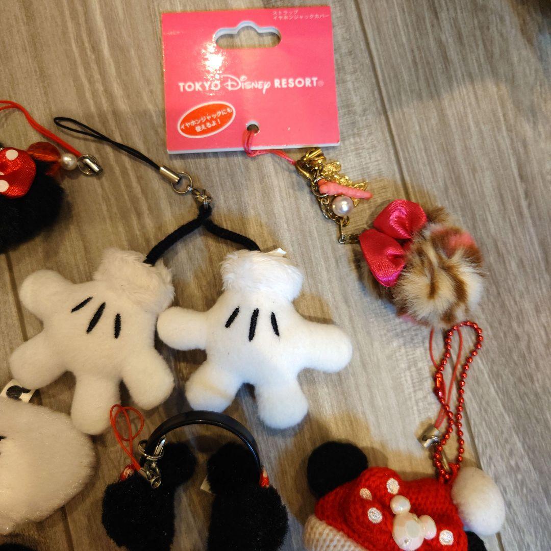 ディズニー　ミニー　ミッキー　手袋　ふわふわ　ストラップ　ニット帽　ヒョウ柄