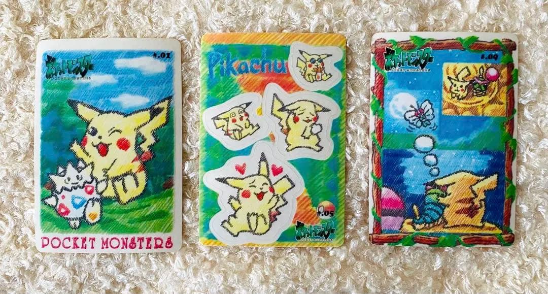 ポケモンシールダス ステッチタッチ ピカチュウ #01 #05 #09