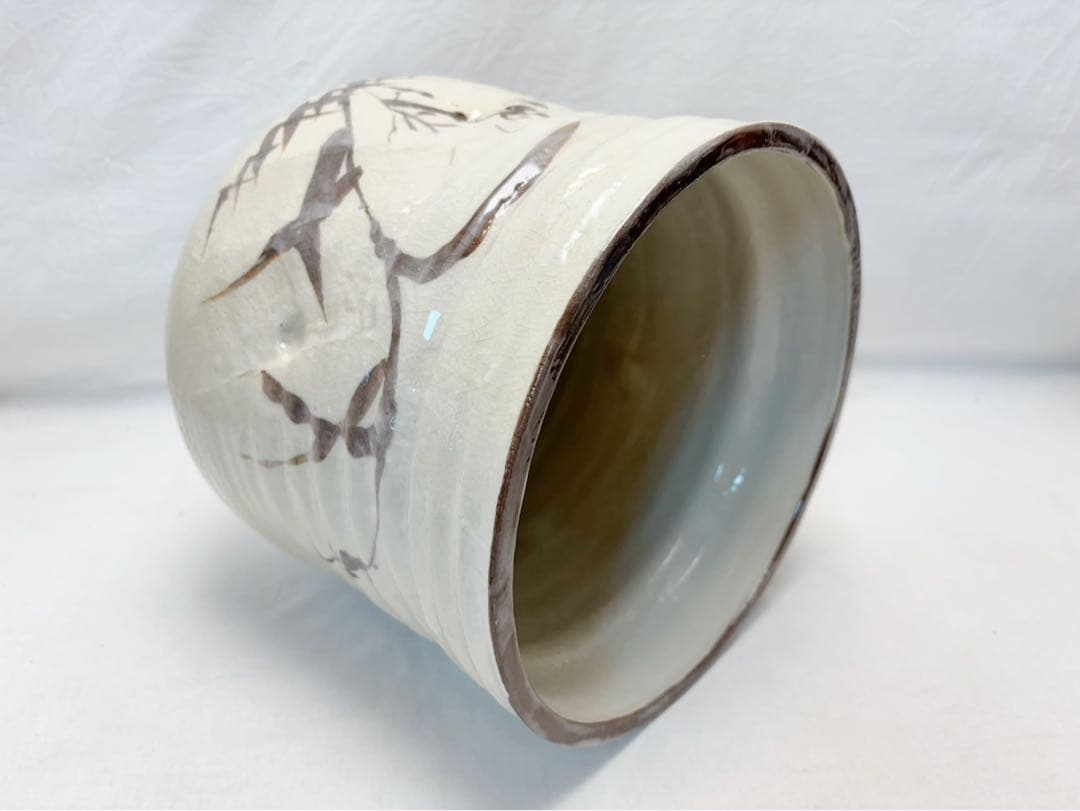 ほぼ未使用 水屋道具 景陶作 志野 水屋瓶 陶印 割