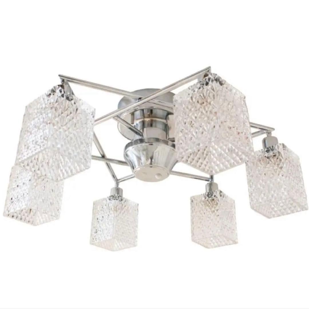 キシマ シャンデリア シーリングライト amp51308 シルバー 美品 - メルカリ