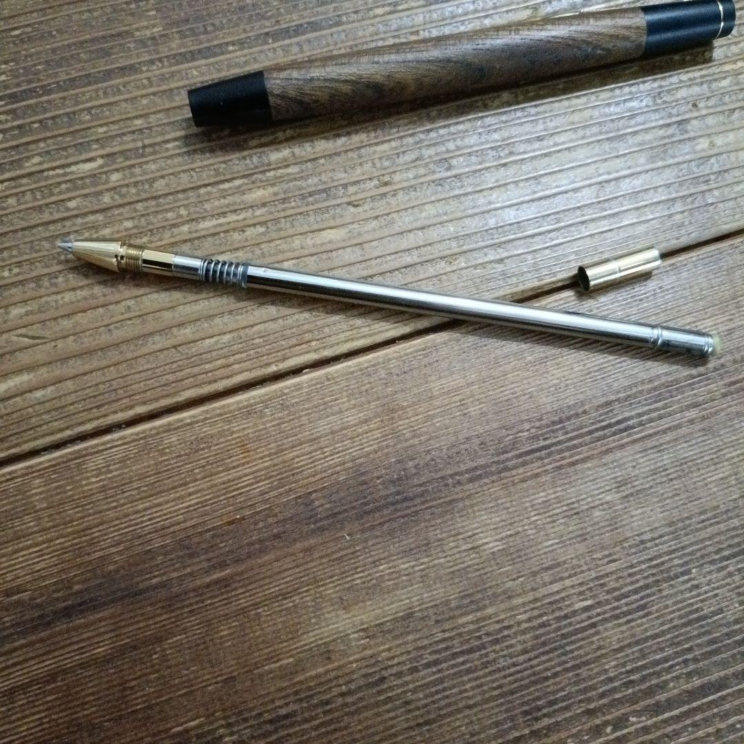野原工芸　欅　シャープペンシル　旧型ゴールドクリップ