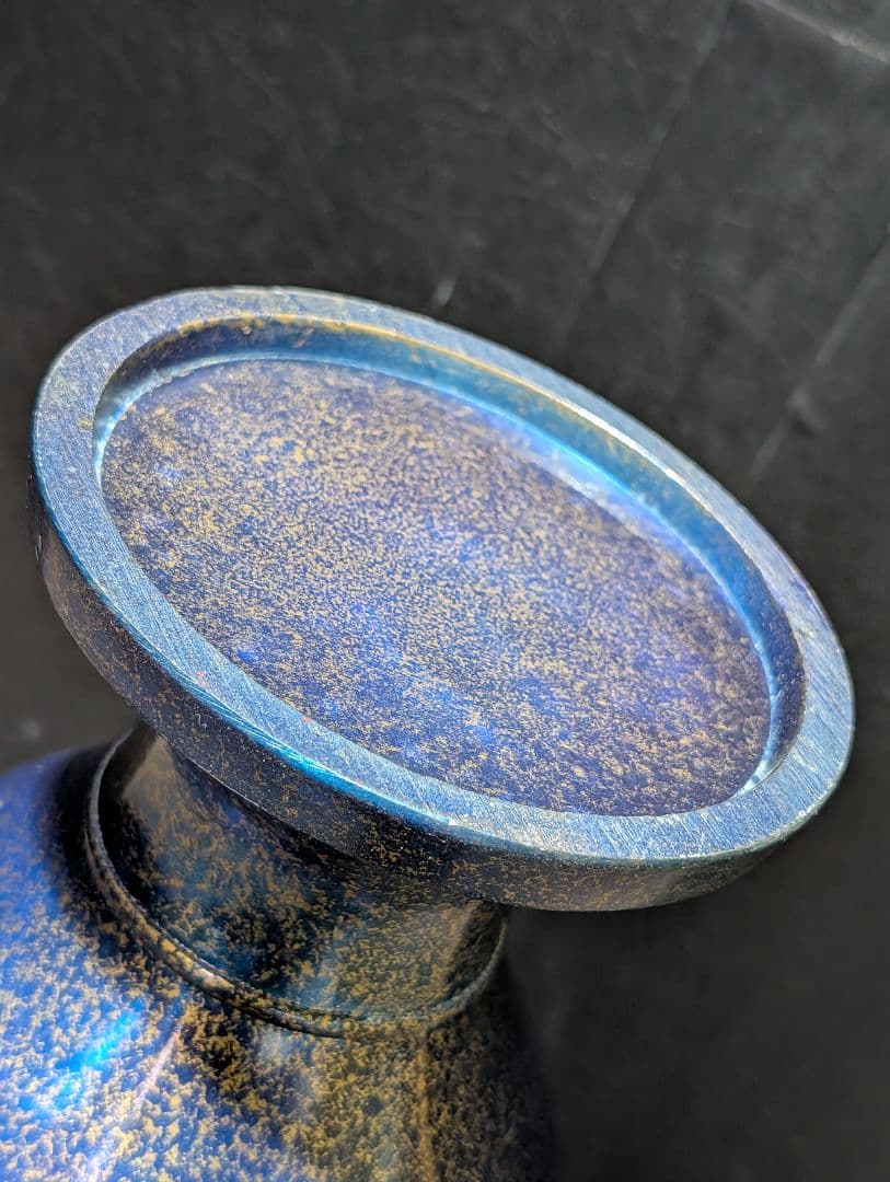 花瓶 イタリア コバルト 花瓶 Seguso Vetri d´Arte ？