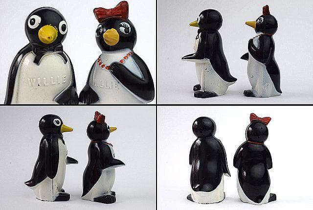 ペア！1950's KOOL クール たばこ ペンギン ビンテージ 塩＆胡椒入れ