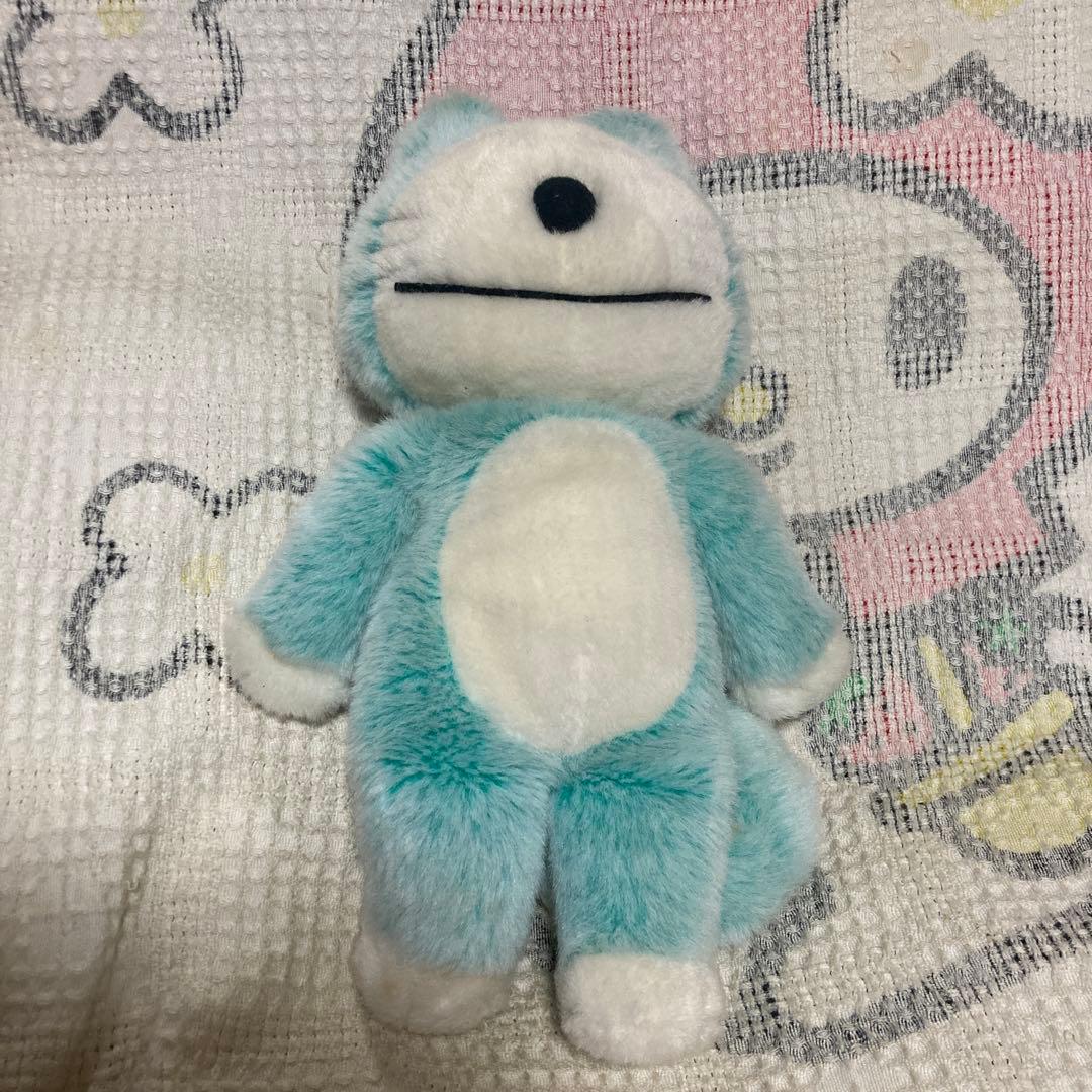 セキグチ　11ぴきのねこ　ぬいぐるみ　中古品　グリーン　毛足の長いタイプ