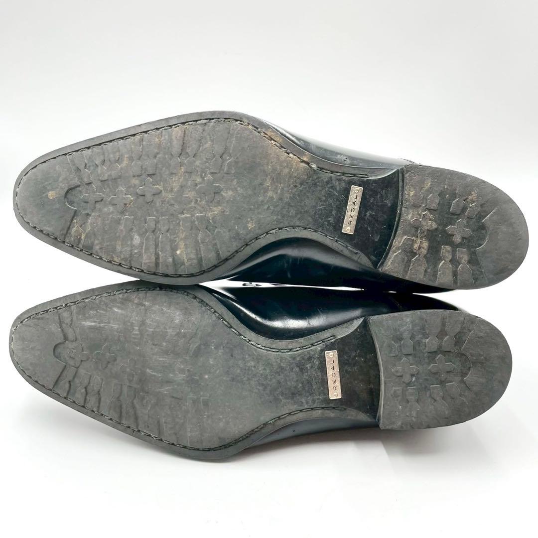 リーガル 革靴 011R ストレートチップ 内羽根 黒 本革 25 Y1122