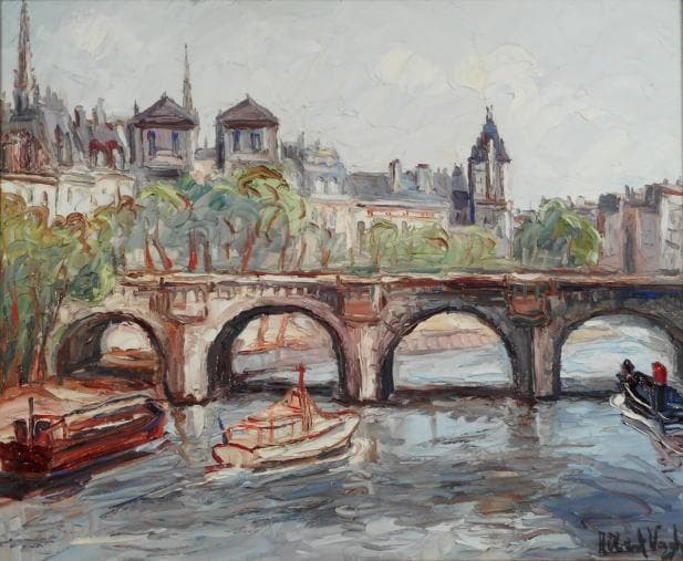 アルバート・ヴォーグ・ワイマン　 シテ島の眺め 。