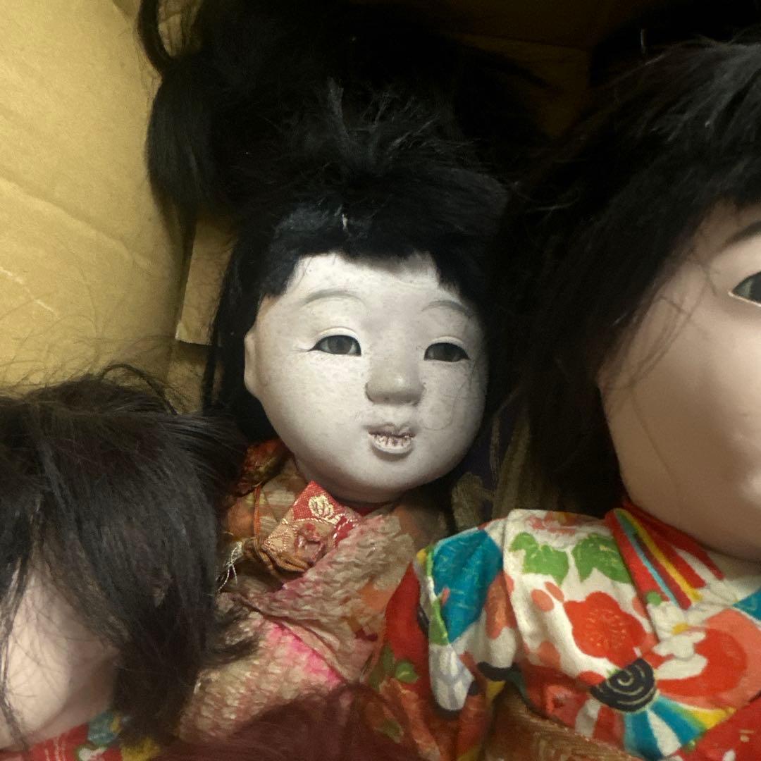 お値下げ❣️座敷童子部屋の市松人形セット 伝統的和服 黒髪 - メルカリ
