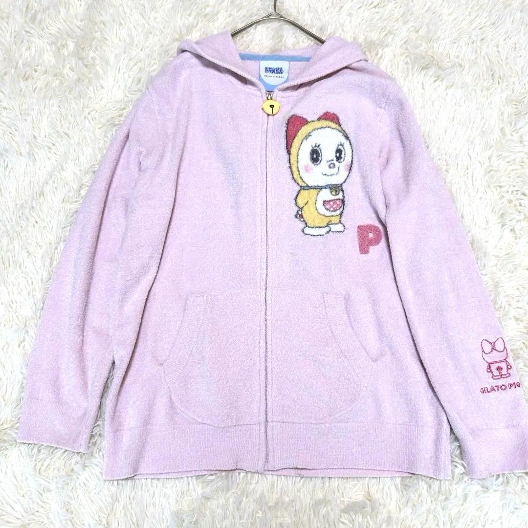 【美品】gelato pique ドラミちゃん　ジャガードパーカー　ジェラピケ