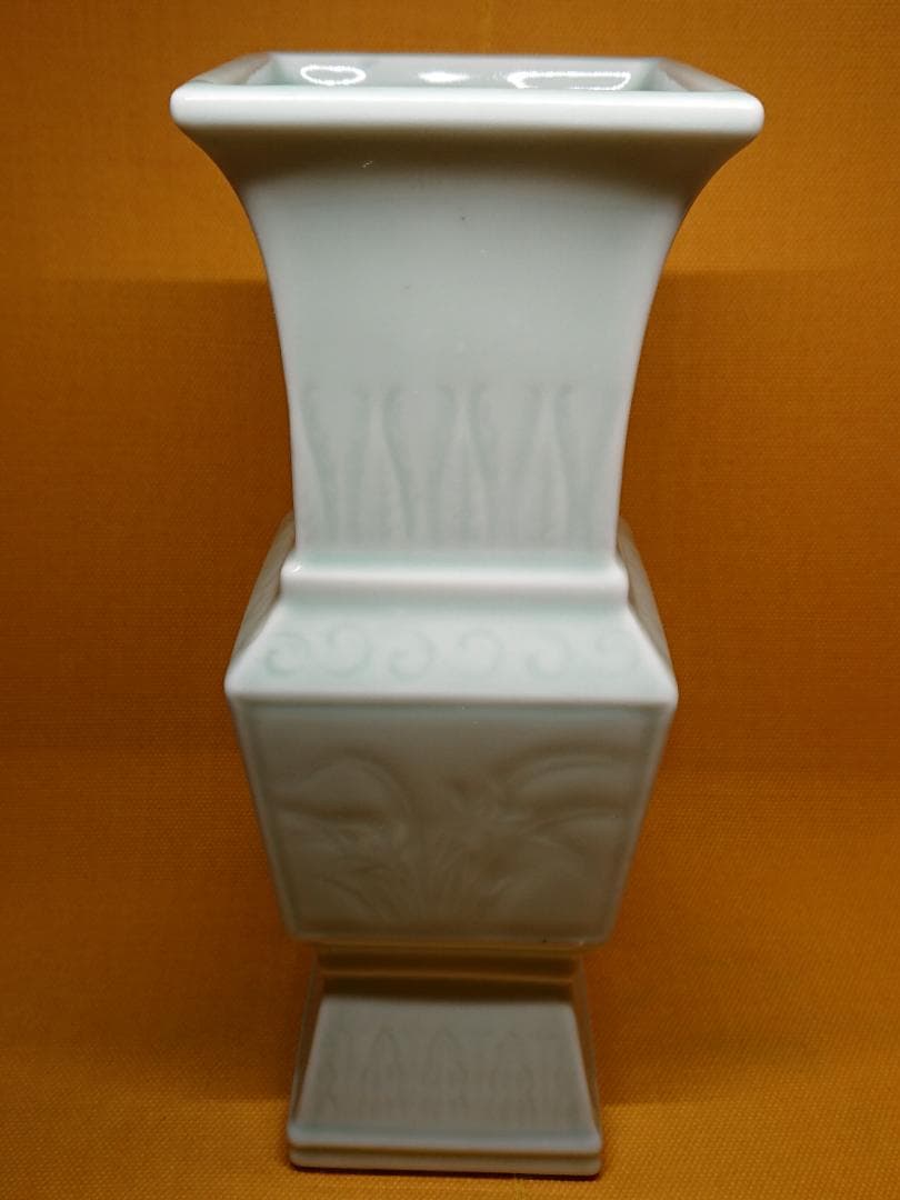 美品　花器　花瓶　陶器　骨董　青磁　置物　インテリア　工芸品　美術品　A2941