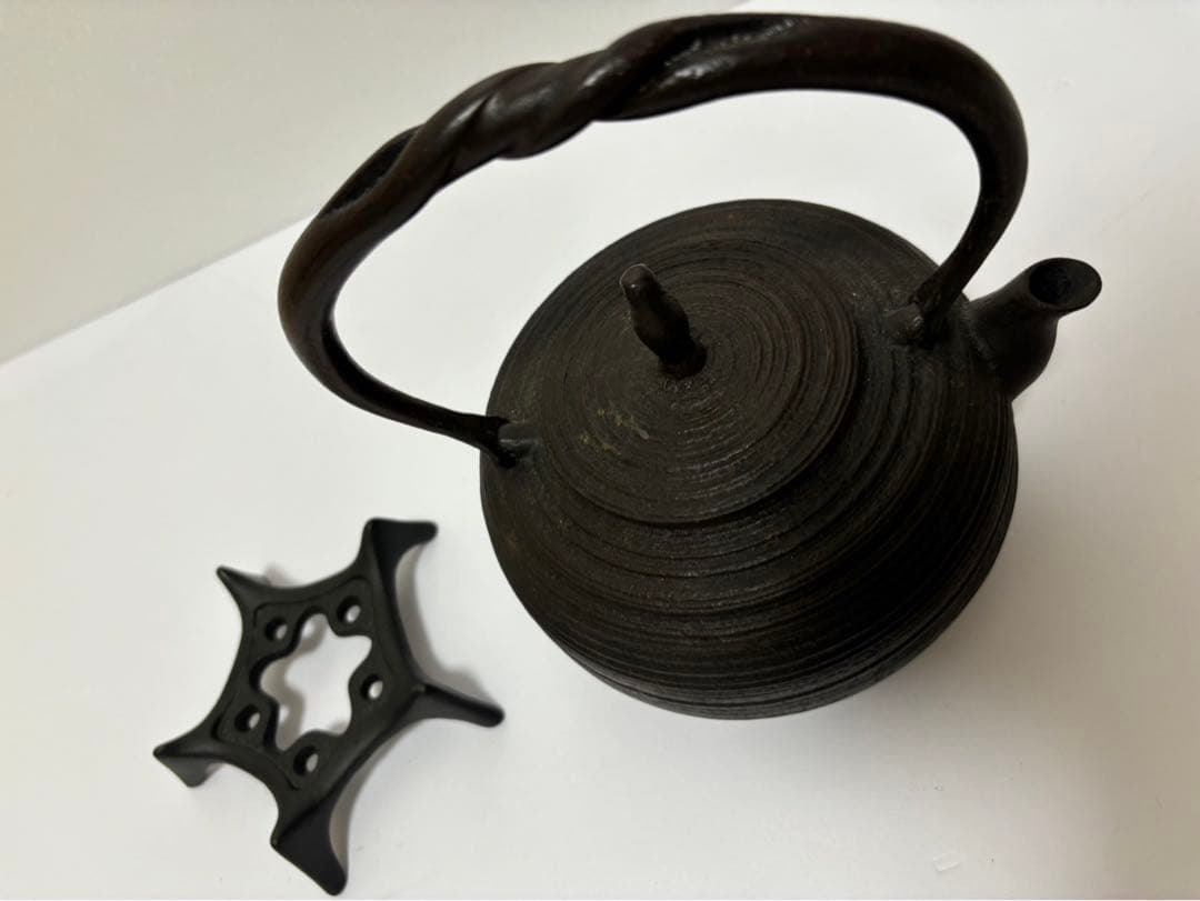 2372 龍文堂 鉄瓶 茶道具 時代物