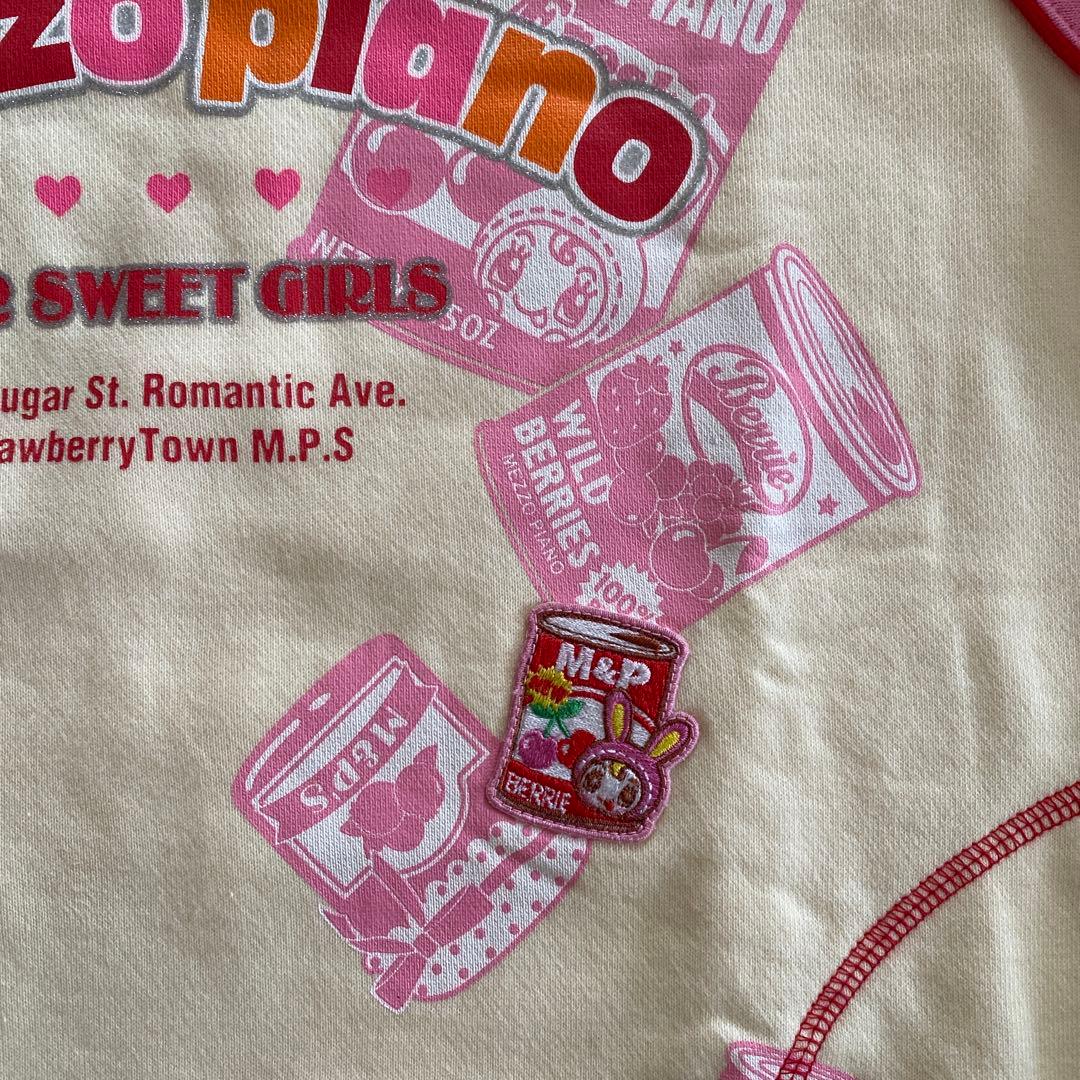 mezzo piano ベリエちゃん　トレーナー ピンク×クリーム