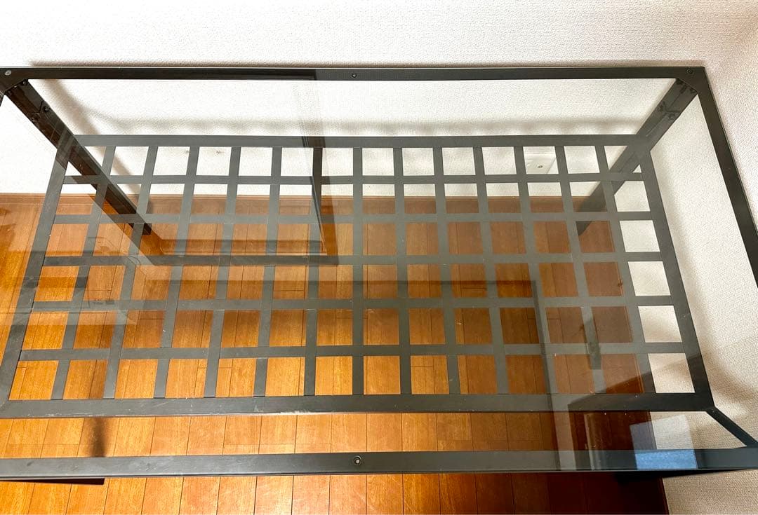 【近日廃棄・送料込み】イケア IKEA ガラストップ　ダイニングテーブル