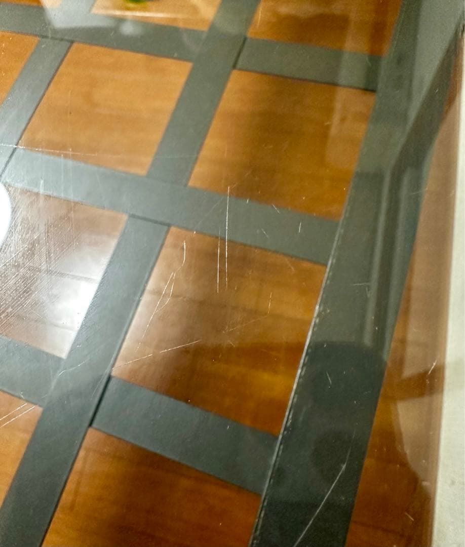 【近日廃棄・送料込み】イケア IKEA ガラストップ　ダイニングテーブル