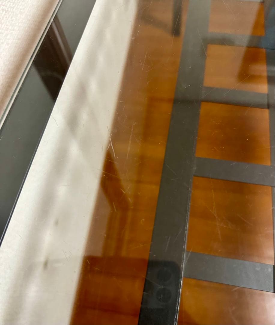 【近日廃棄・送料込み】イケア IKEA ガラストップ　ダイニングテーブル