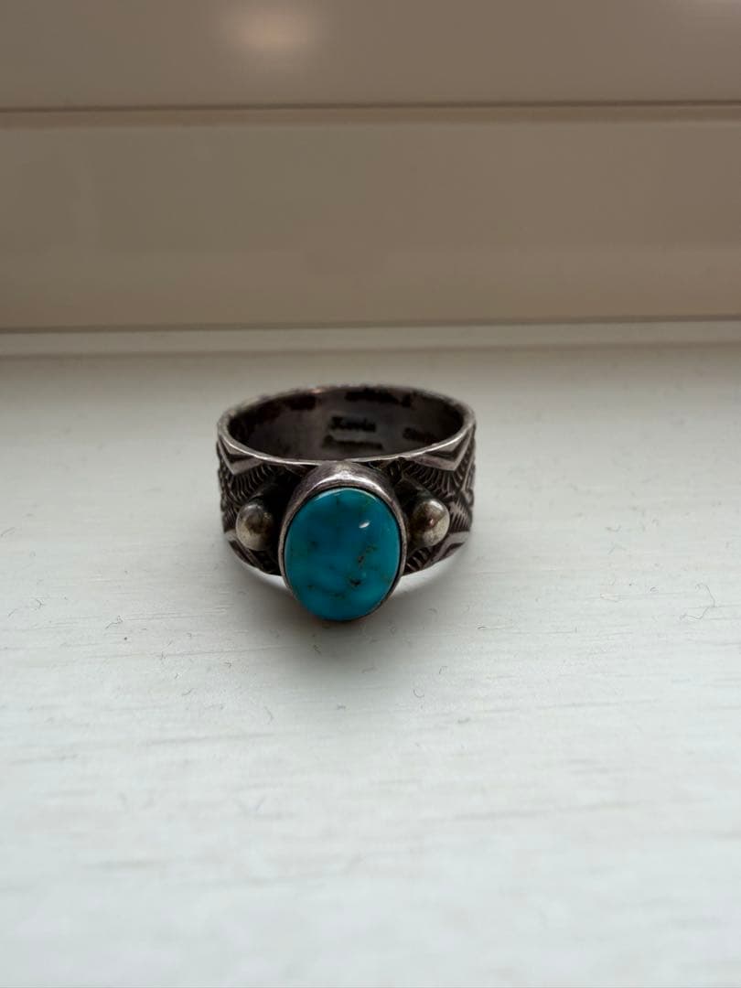 最終値下げ!! ナバホ族 インディアンジュエリー 20号 ターコイズ