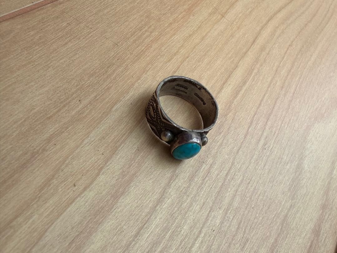 最終値下げ!! ナバホ族 インディアンジュエリー 20号 ターコイズ