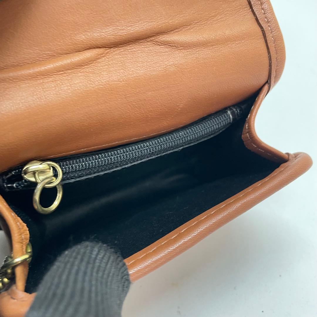 1140 COACH オールドコーチ ケース 小銭入れ フラップ ブラウン