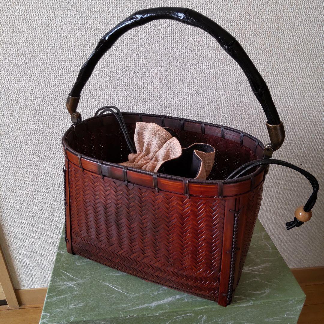 ☆美品☆京都祇園西河 竹籠の籠バッグ 【公式通販】 京都 祇園