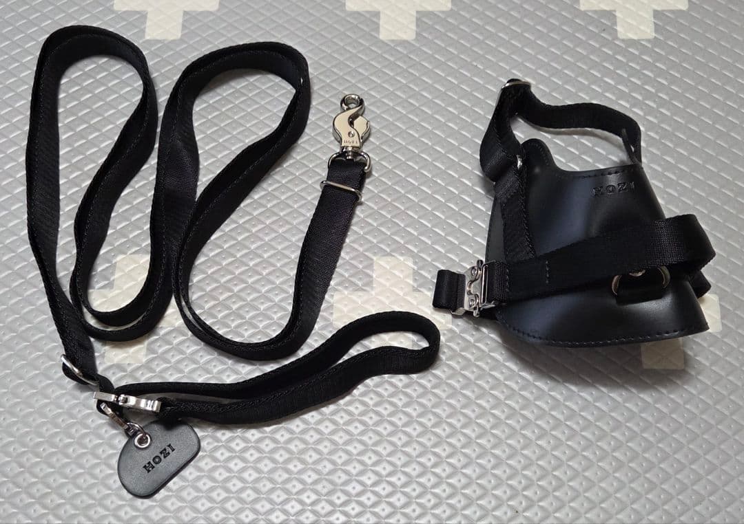 HOZI サドルハーネス& サドルハンズフリーリード ブラック - yellows