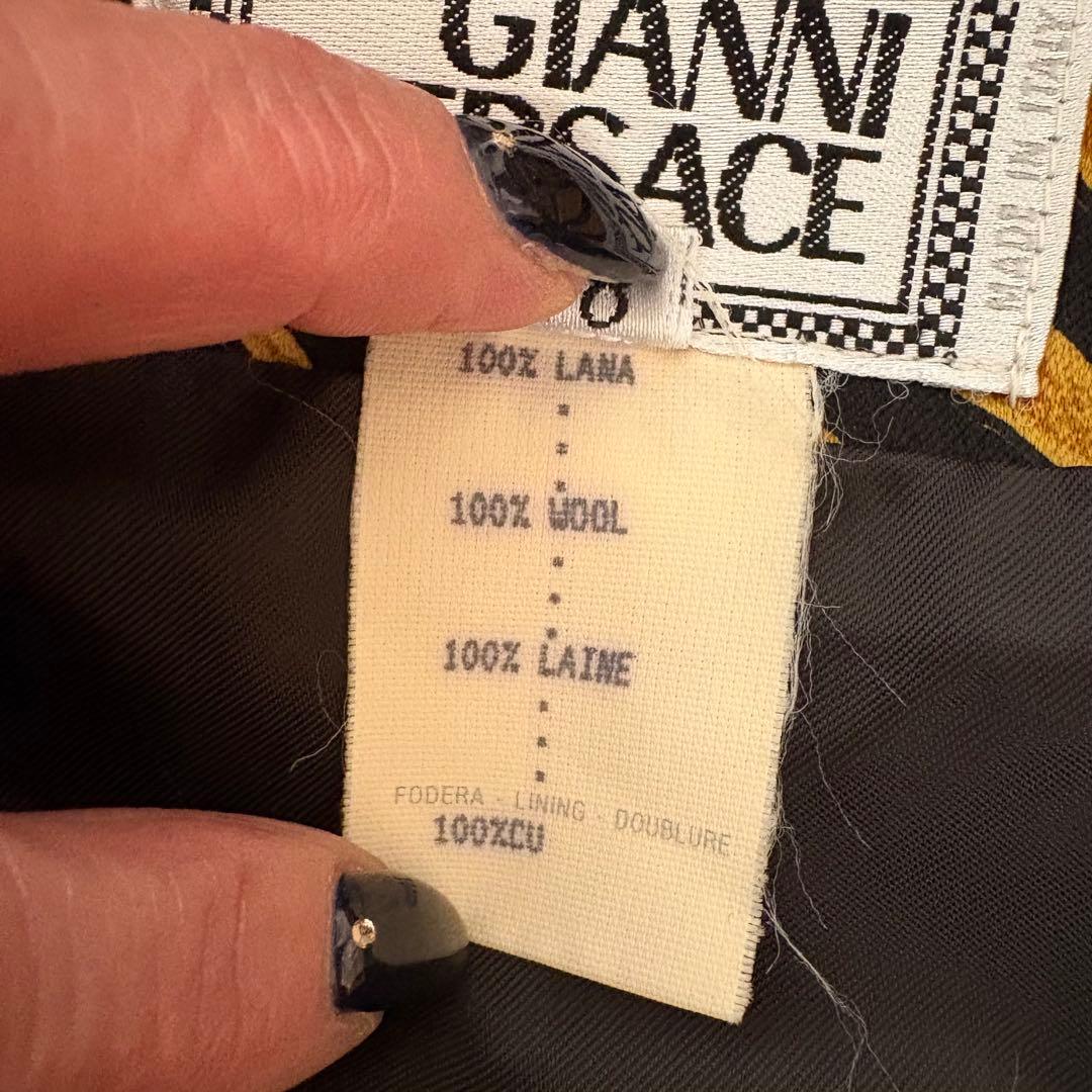 希少　美品✨GIANNI VERSACE バロック柄 ウールスカート 42