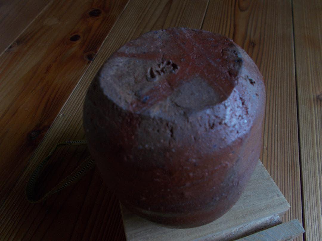 備前焼⑧掛花入れ　五一郎　桐箱付き【17】