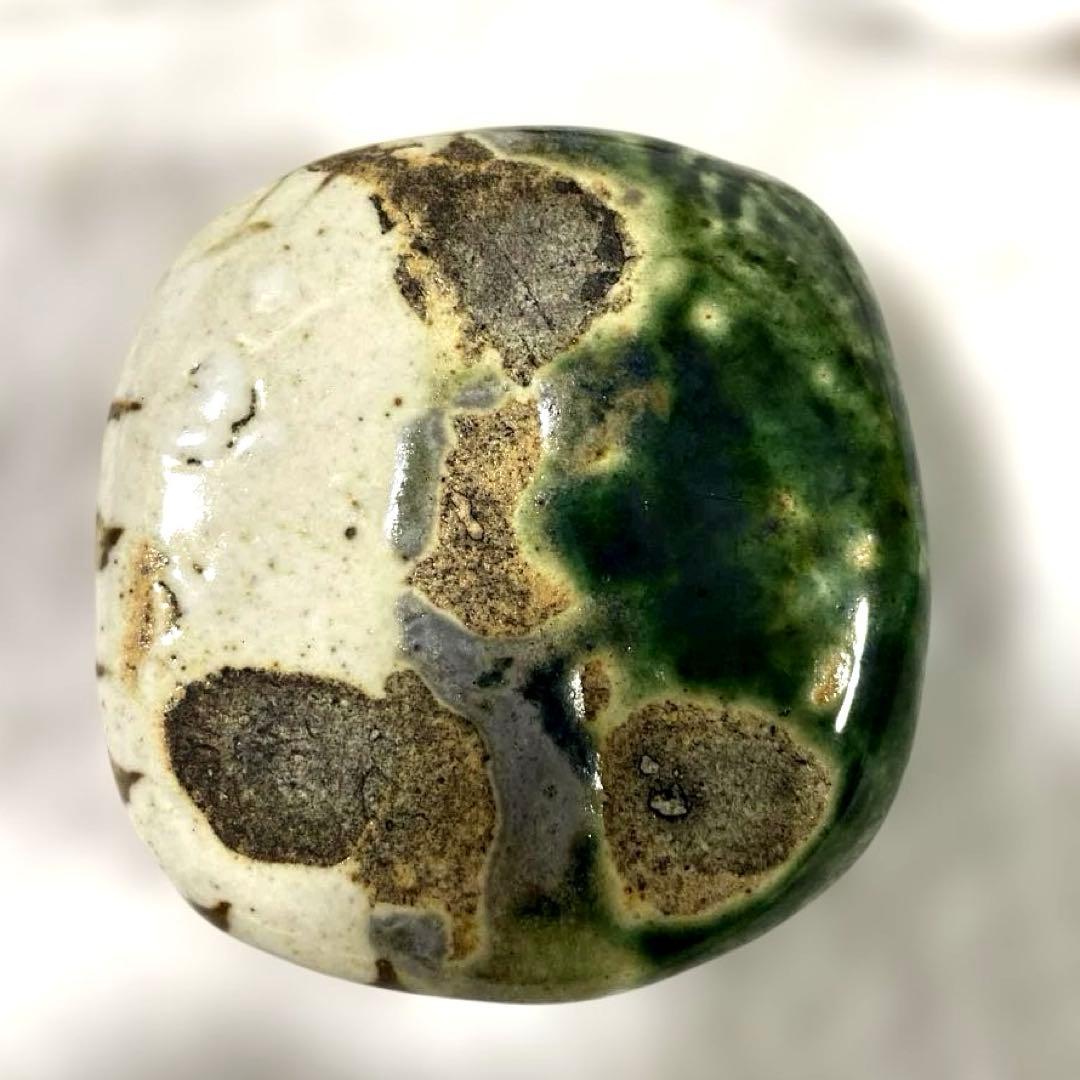 J-41 香合　織部焼　茶道具　アンティーク　インテリア　雑貨　美術品　工芸品