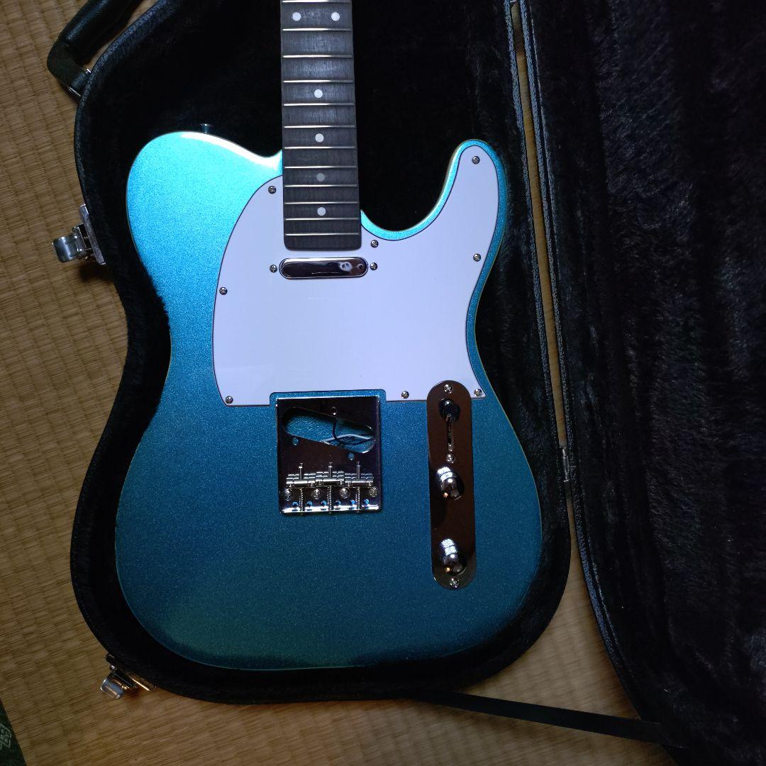 メタリックブルー テレキャスタータイプエレキギター