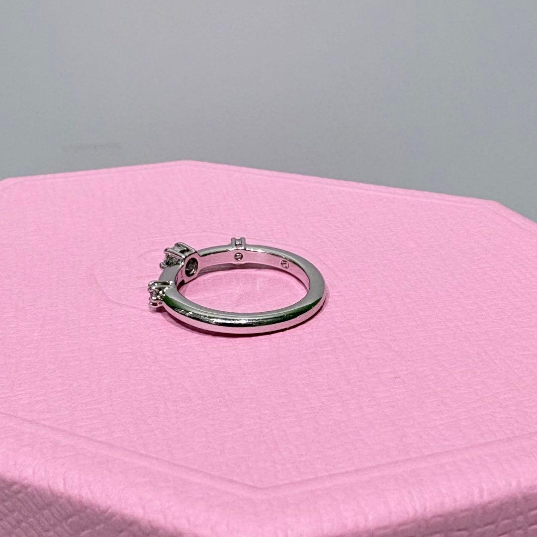 スワロフスキー 2連 リング 11号 Constella コンステラ シルバー