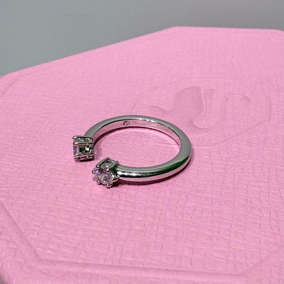 スワロフスキー 2連 リング 11号 Constella コンステラ シルバー