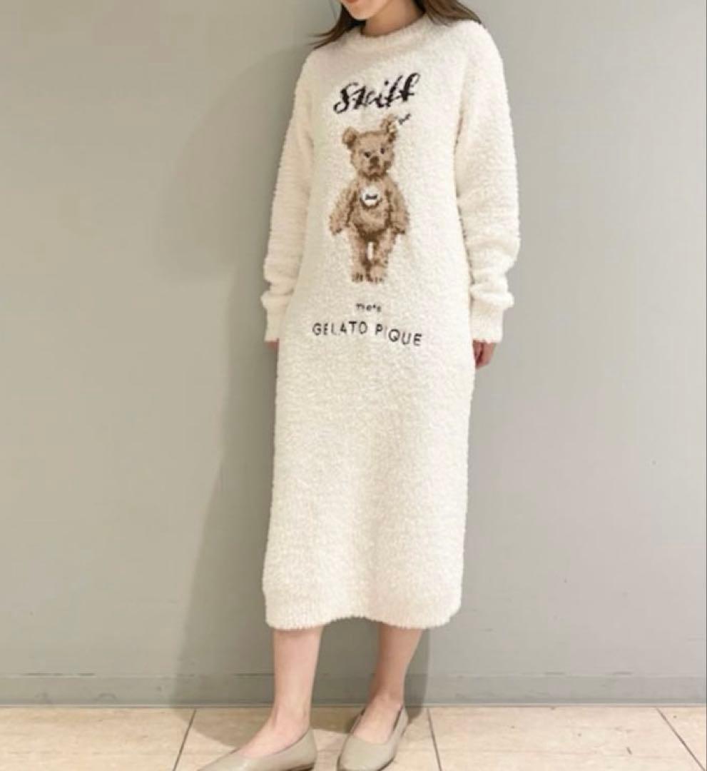 ジェラピケ　Steiff ジェラートJamesジャガードワンピース　シュタイフ