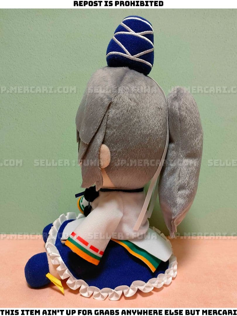 【未使用】東方project 物部布都 ふもふもふと ぬいぐるみ 缶バッジ付き