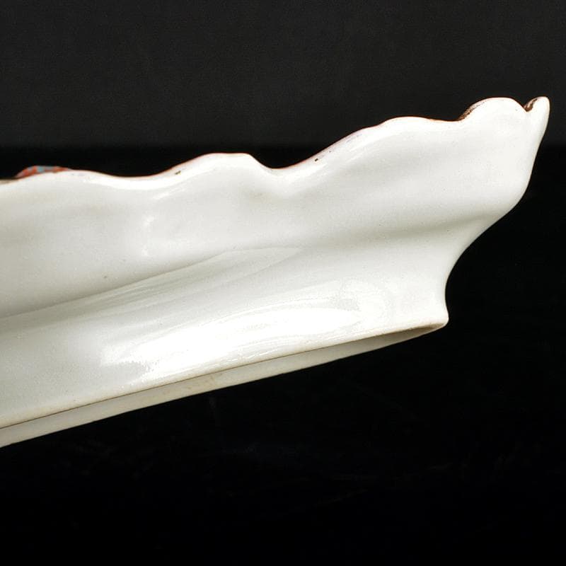 九谷焼　古九谷焼　富士山造　色絵金彩　人物花文　飾皿　D　R5985