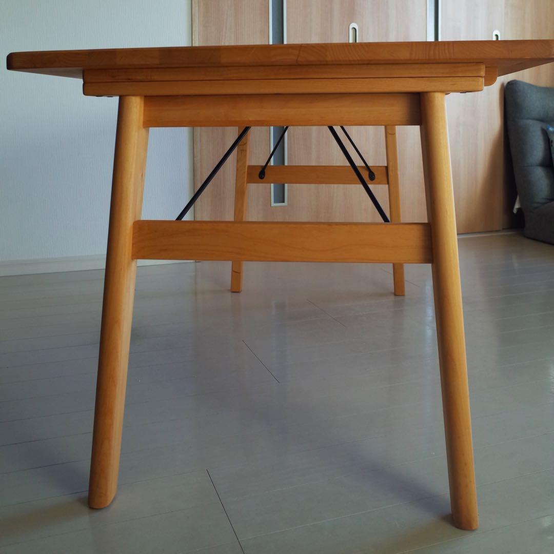 無垢天然木/北欧モダン/ダイニングテーブル130cm/ナチュラル/ヴィンテージ