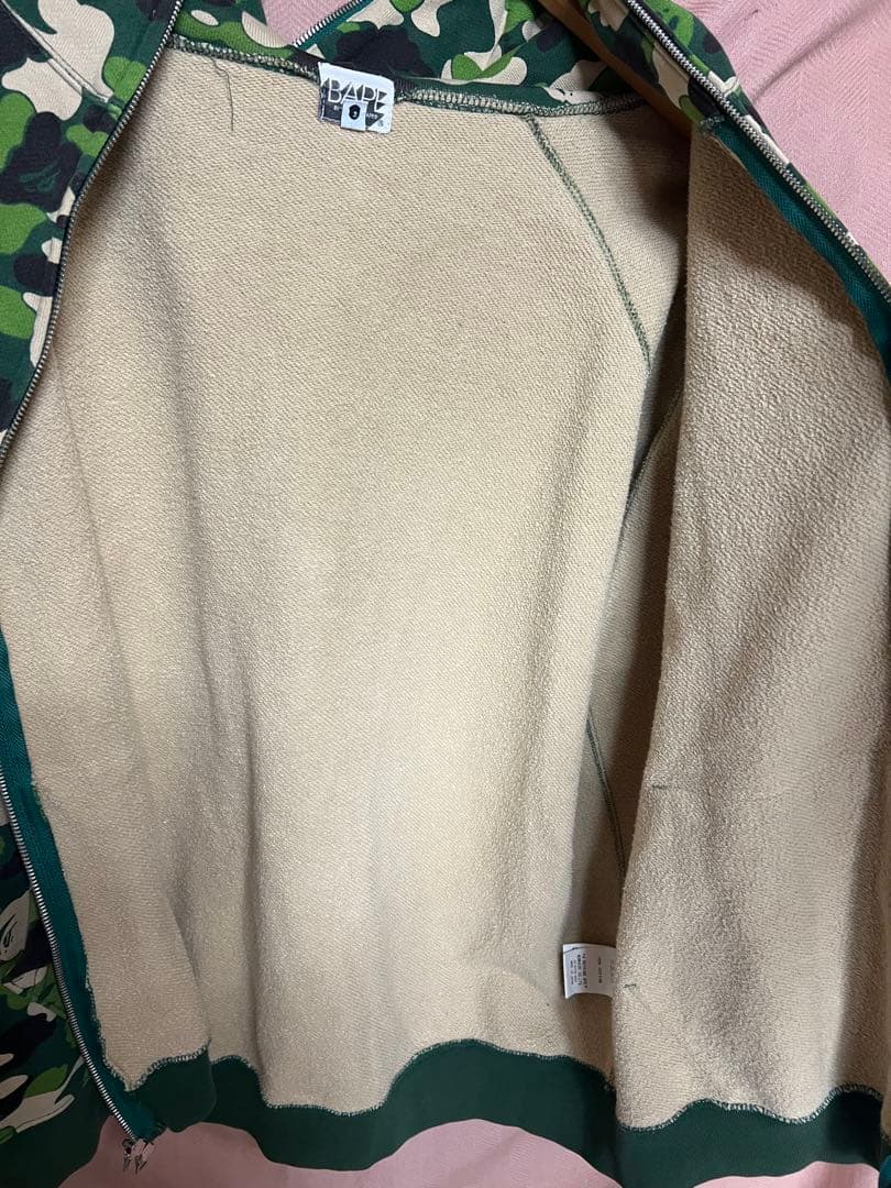 a bathing ape ABC camo green フルジップパーカー